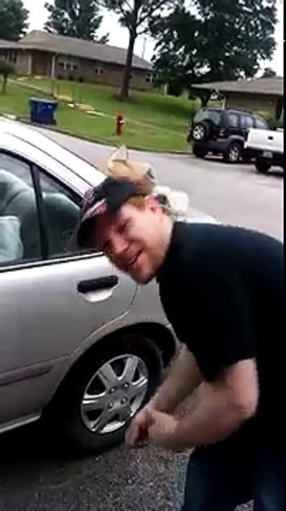 Breaking A Car Window With A Spark Plug