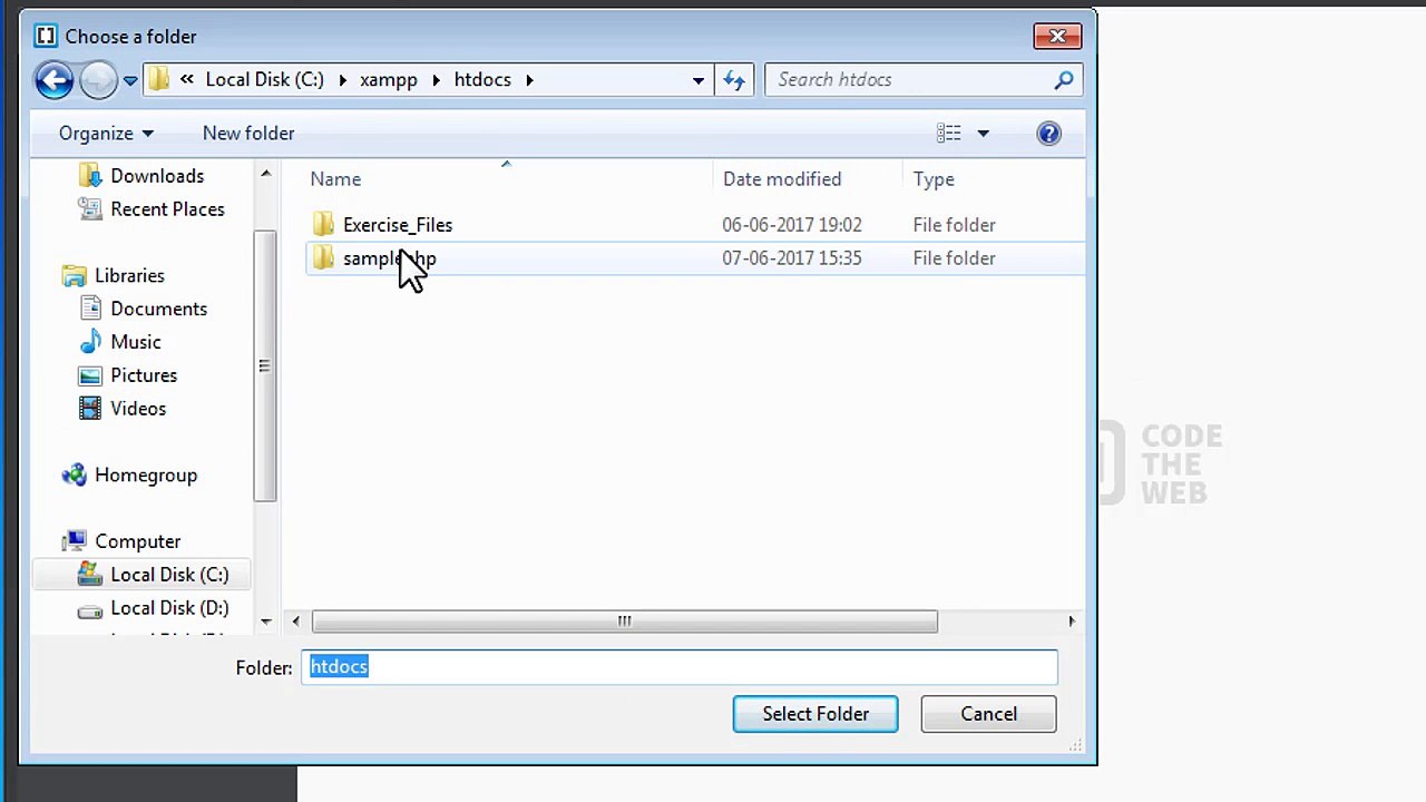 Testing PHP in Brackets with XAMPP