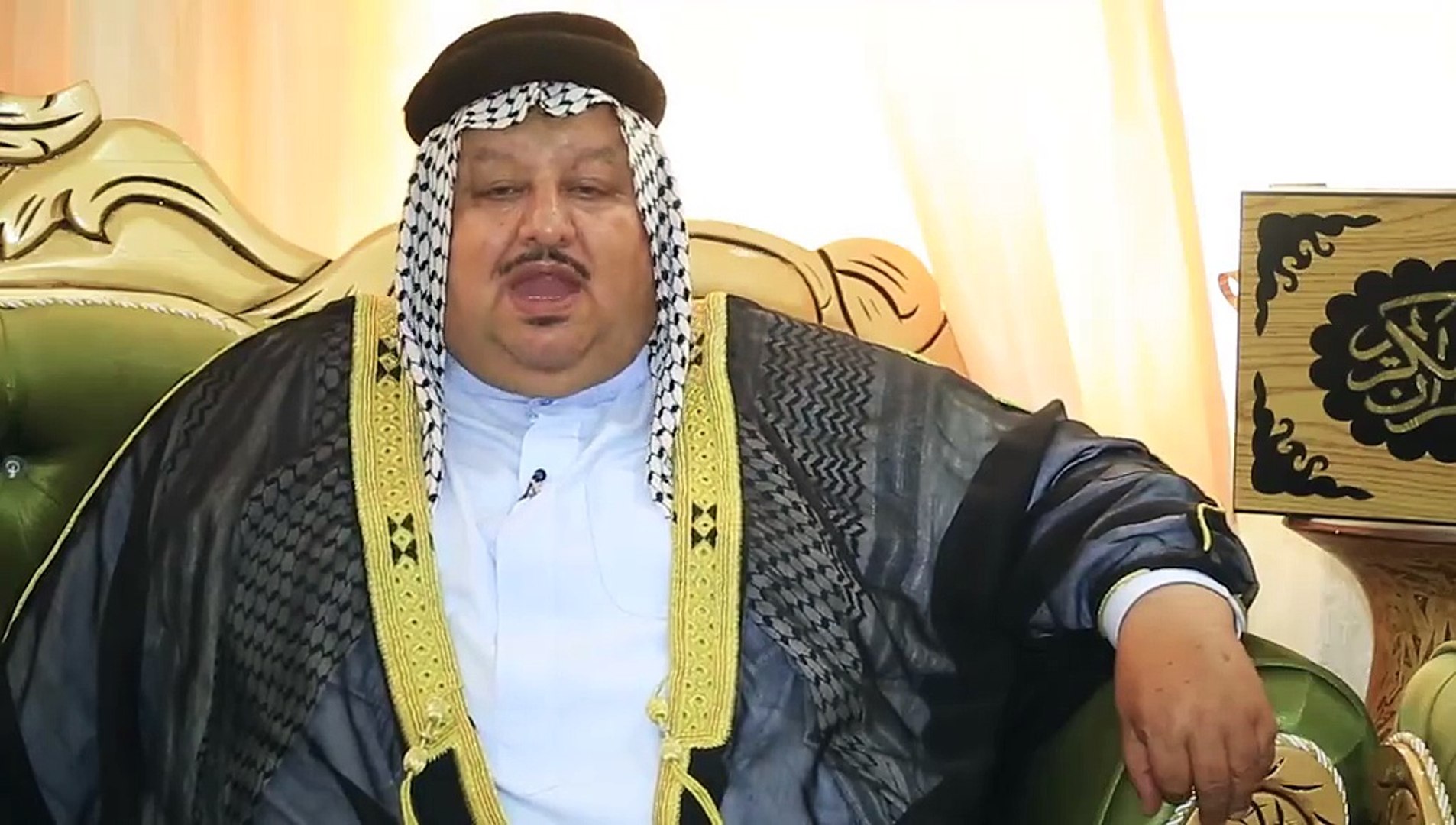 النسابة الشيخ غازي النفاشي الشمري يذكر نسب السادة بنو العزي الأعرجية -  video Dailymotion
