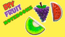 Diy fruit notebooks for SUMMER / Try WATERMELON, KIWI & GRAPES notebooks in back to school crafts