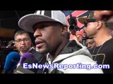 floyd mayweather on manny pacquiao not arriving at mgm today - EsNews