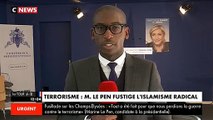 Duplex : Déclaration Marine Le Pen après attaque Champs-Elysées