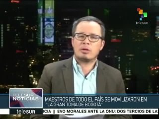Maestros de Colombia realizan la "Gran toma de Bogotá"