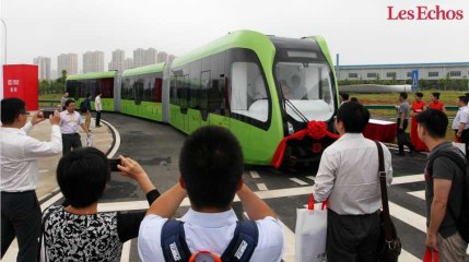 Le premier train sans rails dévoilé en Chine