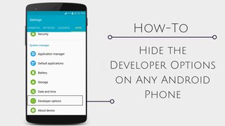 How to Hide the Developer Options on Any Android Phone - AllTechMess