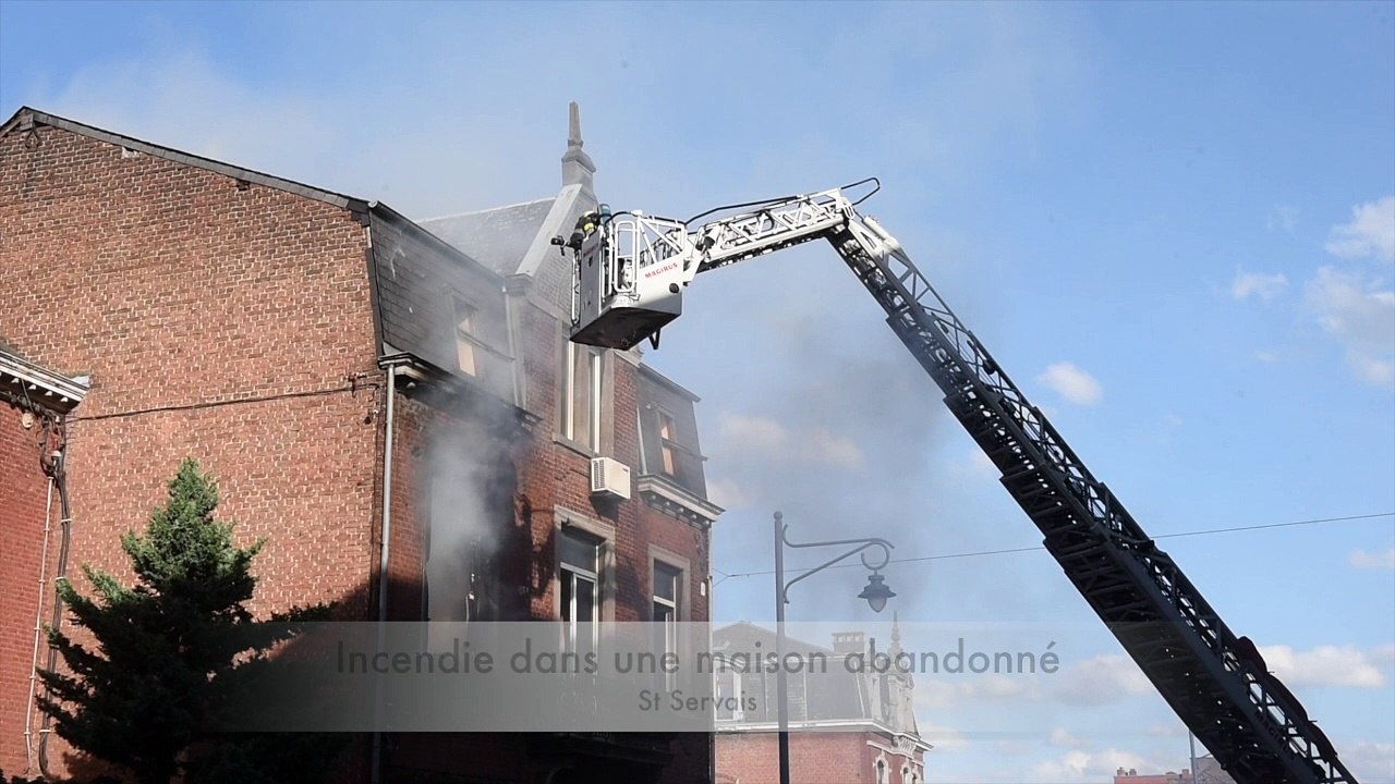 Incendie dans une maison abandonnée, à St Servais ( Namur )