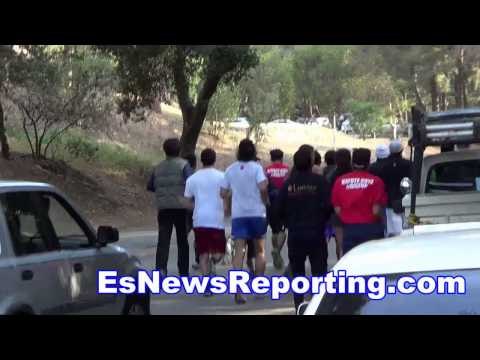 manny pacquiao AM Run ready to head to vegas for floyd mayweather fight EsNews