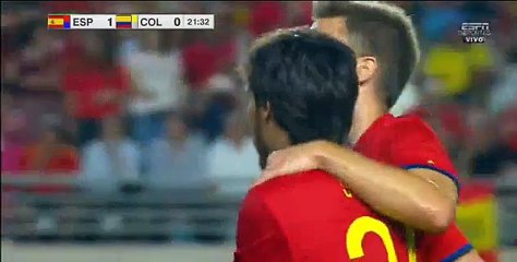 1-0 David Silva Goal  -Spain 1-0 Colombia  07.06.2017 HD