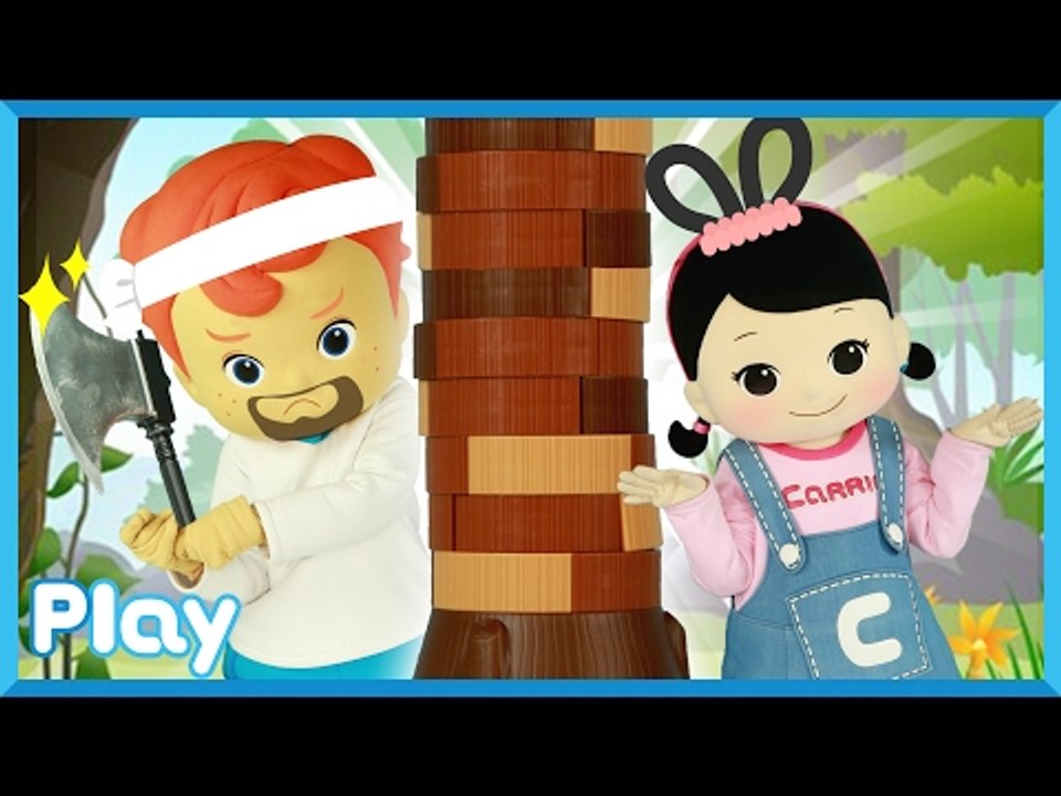 선녀와 나무꾼이 된 캐빈과 캐리의 톡톡 우드맨 보드게임 대결 놀이 | 캐리 앤 플레이