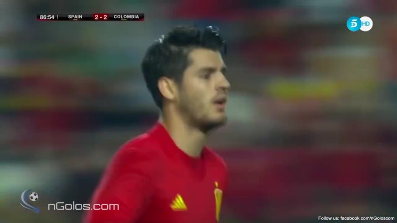 GOL MORATA ESPAÑA 2 - COLOMBIA 2_2