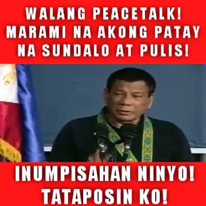 Pres Duterte - No Peace Talk for Maute Group
