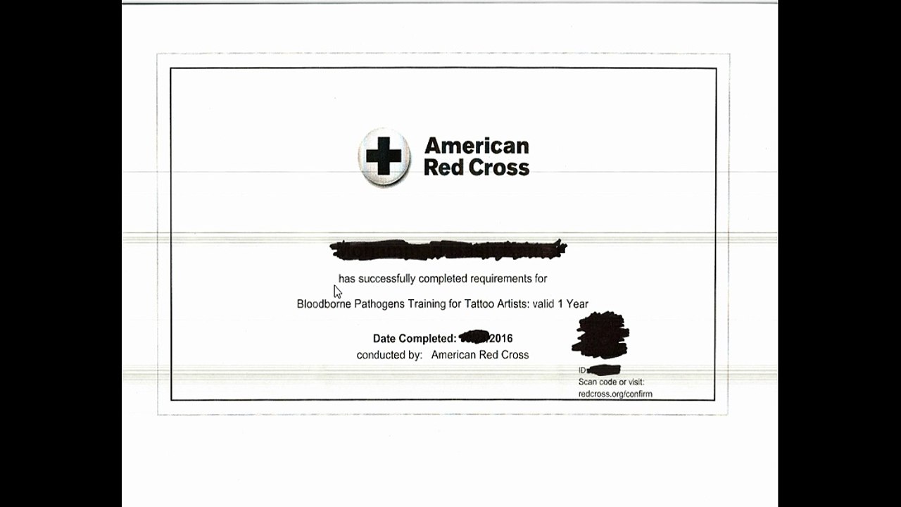 American red cross Certification
