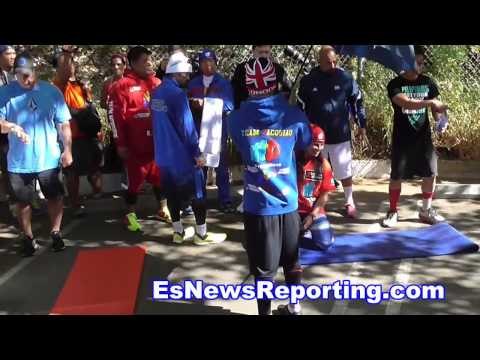 manny pacquiao 2 weeks to fight night super fast hands and feet - EsNews Boxing