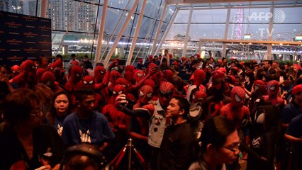 Fans dress up to celebrate 'Spider-Man: Homecoming' in Singapore