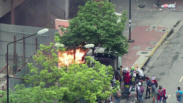 Violentos protestos em Caracas