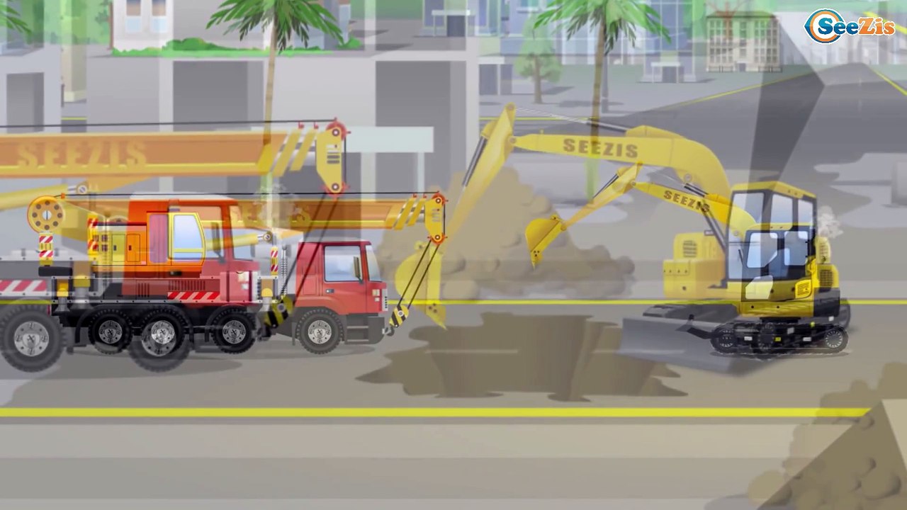 Tractor - Carros para niños - el Pequeño Camiones - Carritos infantiles - Videos para niños