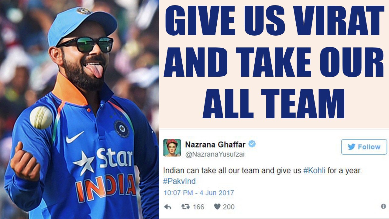 ICC Champions trophy : Pakistan Journalist wants Virat in Pakistani team | Oneindia News