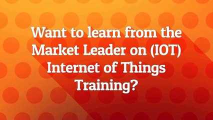 Best Internet of Things Training in Bangalore | www.mytectra.com
