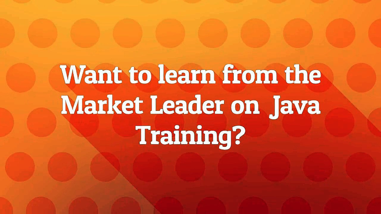 Best Core Java Training in Bangalore | www.mytectra.com
