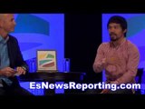 manny pacquiao how he stars his day in camp for mayweather fight - EsNews
