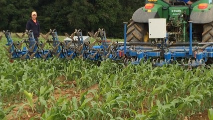 Démonstration de binage guidé par GPS