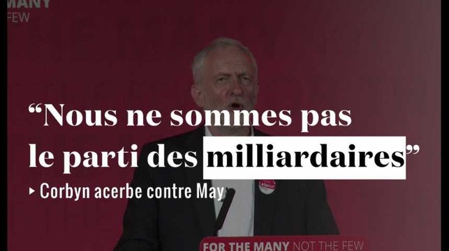 Nous ne sommes pas le parti des milliardaires ! insiste Corbyn avant les législatives britanniques