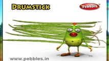 Drumstick | 3D animated nursery rhymes for kids with lyrics  | popular Vegetables rhyme for kids | Drumstick song  | Vegetables songs | Funny rhymes for kids | cartoon  | 3D animation | Top rhymes of Vegetables for children