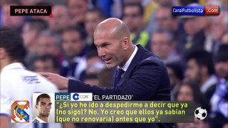 Pepe se despide hablando mal del Real Madrid