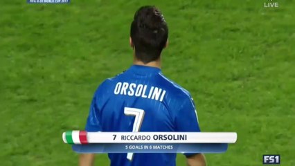 1-0 Riccardo Orsolini  Goal HD - Italy U20 vs England U20 - 07.06.2017 HD