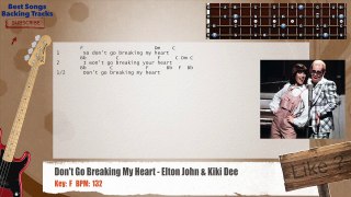 Don't Go Breaking My Heart - Elton John & Kiki Dee Bass Backing Track with chords and lyrics