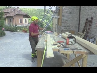 Muccia (MC) - Terremoto, lavori a Massaprofoglio (08.06.17)