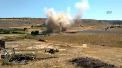 Operasyonda Ele Geçirilen Patlayıcı Böyle İmha Edildi