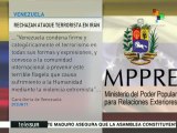 Venezuela envía condolencias al pueblo iraní tras ataque terrorista