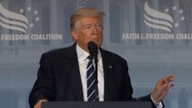 Trump vows to ‘end the discrimination against people of faith’