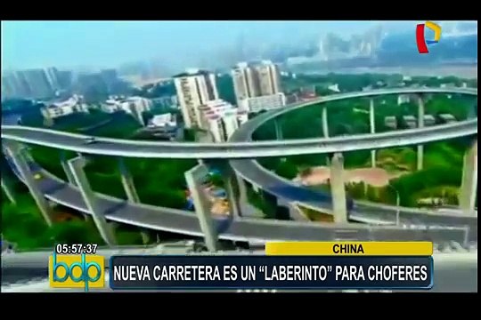 China: insólita autopista de 5 niveles confunde a automovilistas