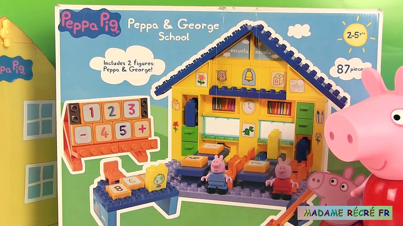 Peppa Pig Salle de Classe Ecole Jeu de Construction Jouets pour Enfants