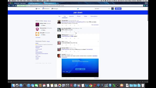PSN Down (May 2015) | PSN DDOS Attacked By Lizard Squad - PSN Down