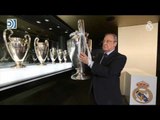 Florentino Pérez coloca la Duodécima Copa de Europa del Real Madrid en el museo del Bernabéu