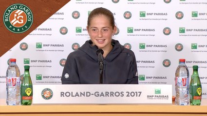 Roland Garros 2017 : 1/2 finale Conférence de presse Jelena Ostapenko