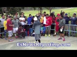 Manny Got killer instinct Back Full AM Workout For Floyd Mayweather Fight - EsNews
