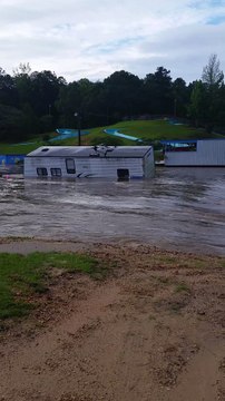 Camper Destroyed by Flooded Waters