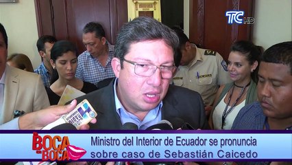 Ministro del Interior de Ecuador se pronuncia sobre caso de Sebastián Caicedo