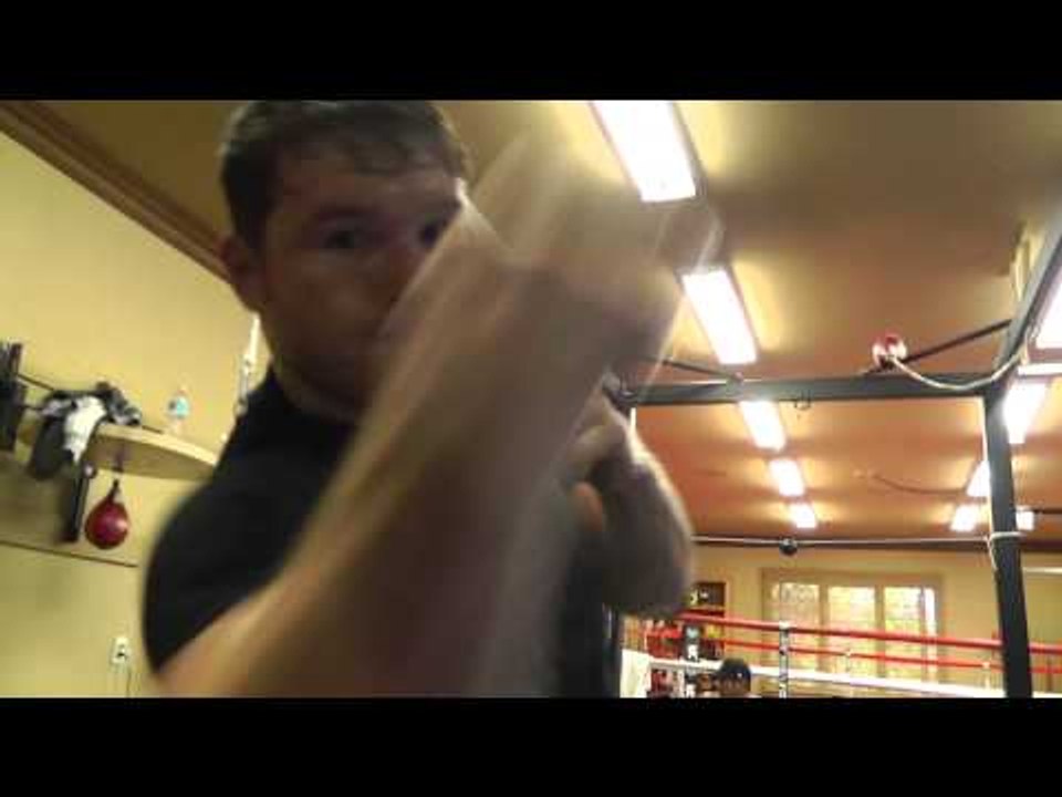 Canelo swings At Camera