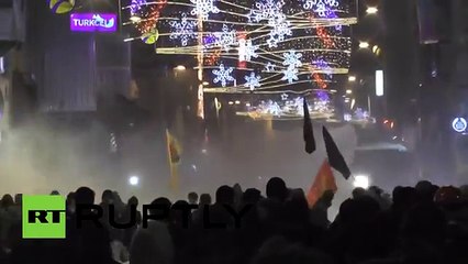 crew caught up in tear gas in Istanbul as police crack down on anti-govt protest