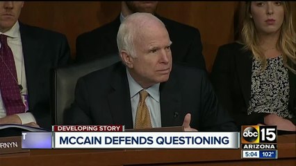 Senator McCain defends his questioning of Comey