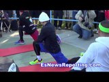 manny pacquao praying and doing pushups in camp for floyd mayweather fight.mp4EsNews