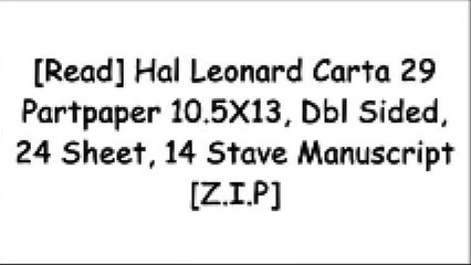 [ccvlb.E.B.O.O.K] Hal Leonard Carta 29 Partpaper 10.5X13, Dbl Sided, 24 Sheet, 14 Stave Manuscript by Hal Leonard [Z.I.P]