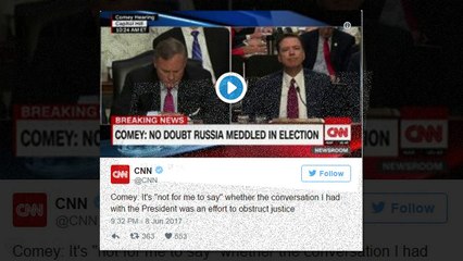 Former FBI Director James Comey testifies before Senate.This is his first time testifying before the committee since he