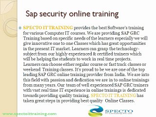 sap security online training