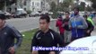 Manny Pacquiao vs floyd mayweather manny takes over streets of LA - EsNews